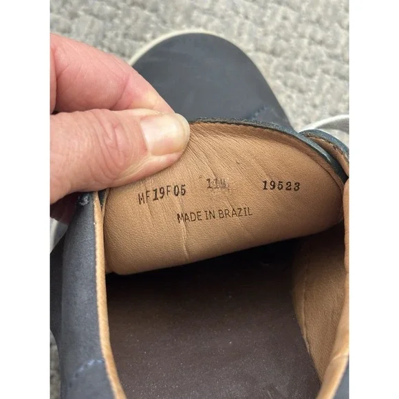 Peter Millar Crown Suede Leather Sneakers Blue Shoes Mens Size 11 - Picture 7 of 8